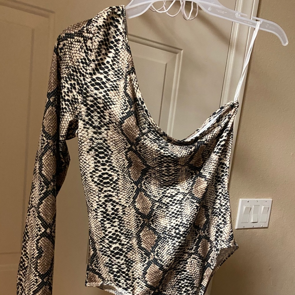 Snake print bodysuit